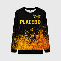 Свитшот женский Placebo - gold gradient посередине, цвет: 3D-черный