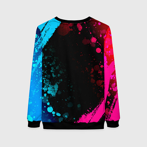 Женский свитшот Bring Me the Horizon - neon gradient / 3D-Черный – фото 2