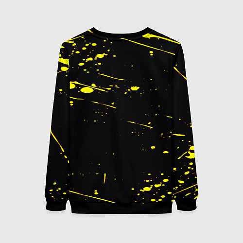 Женский свитшот Borussia yellow splash / 3D-Черный – фото 2