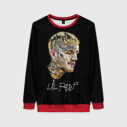 Свитшот женский Lil Peep mosaic rap, цвет: 3D-красный