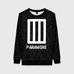 Женский свитшот Paramore glitch на темном фоне