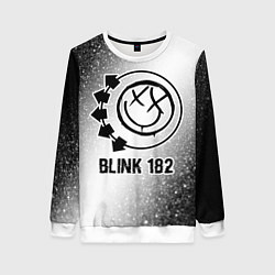 Женский свитшот Blink 182 glitch на светлом фоне