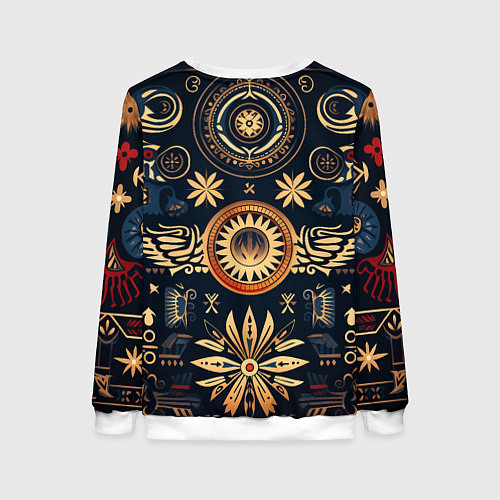 Женский свитшот Узор в славянском стиле / 3D-Белый – фото 2