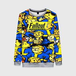 Свитшот женский Fallout logo game, цвет: 3D-меланж