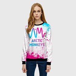 Свитшот женский Arctic Monkeys neon gradient style, цвет: 3D-черный — фото 2