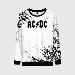 Женский свитшот ACDC rock collection краски черепа
