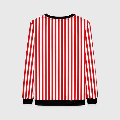 Женский свитшот Красная полоса / 3D-Черный – фото 2