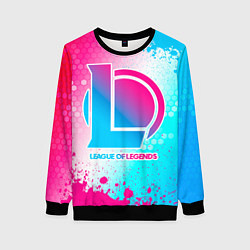 Женский свитшот League of Legends neon gradient style