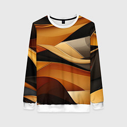 Женский свитшот Желтая и черная абстракция
