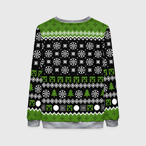 Женский свитшот Minecraft christmas sweater / 3D-Меланж – фото 2