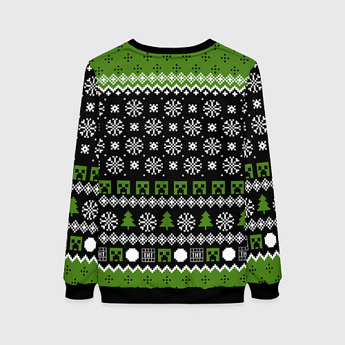 Женский свитшот Minecraft christmas sweater / 3D-Черный – фото 2
