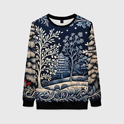 Женский свитшот Ледяные узоры нового года