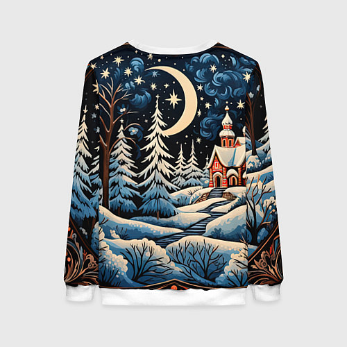 Женский свитшот Морозное утро / 3D-Белый – фото 2
