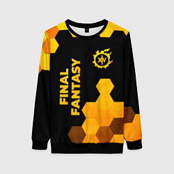 Свитшот женский Final Fantasy - gold gradient вертикально, цвет: 3D-черный