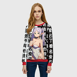 Свитшот женский Фрирен зайчик, цвет: 3D-красный — фото 2