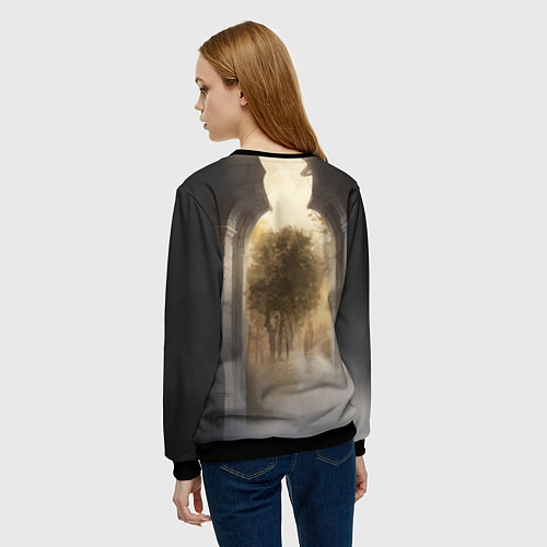 Женский свитшот Принцесса и её рыцарь / 3D-Черный – фото 4