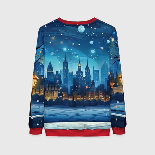 Женский свитшот Символ 2024 дракошка / 3D-Красный – фото 2