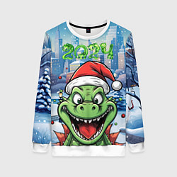 Женский свитшот Маленький дракон Грин