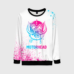 Свитшот женский Motorhead neon gradient style, цвет: 3D-черный