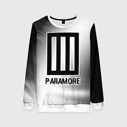 Женский свитшот Paramore glitch на светлом фоне