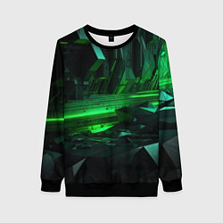 Женский свитшот Глубина зеленого абстракта