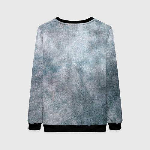 Женский свитшот Стальной дикий кабан на сером фоне / 3D-Черный – фото 2