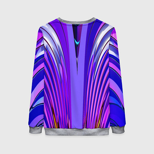 Женский свитшот Фиолетовые линии и полосы / 3D-Меланж – фото 2