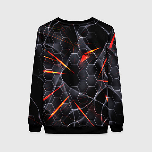 Женский свитшот Черные узоры паттерны / 3D-Черный – фото 2