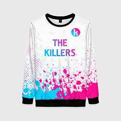 Женский свитшот The Killers neon gradient style посередине