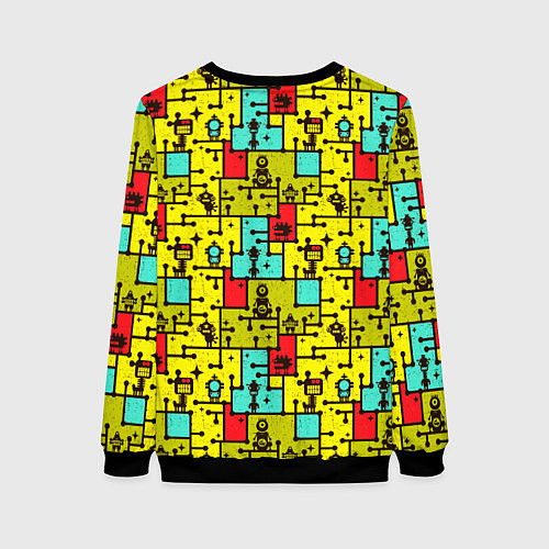 Женский свитшот Роботы монстры / 3D-Черный – фото 2