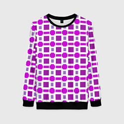 Женский свитшот Фиолетовые кирпичики и белые полосы