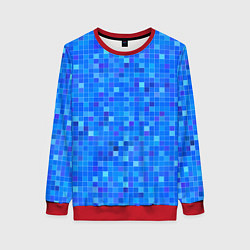 Свитшот женский Голубая мозаика, цвет: 3D-красный
