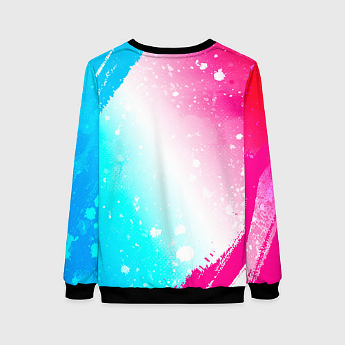 Женский свитшот Paramore neon gradient style / 3D-Черный – фото 2