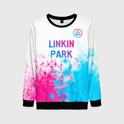 Женский свитшот Linkin Park neon gradient style посередине