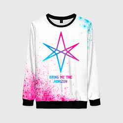 Женский свитшот Bring Me the Horizon neon gradient style