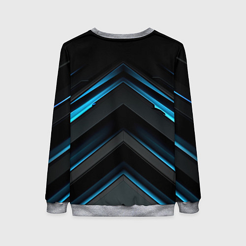 Женский свитшот Абстрактная вселенная синего / 3D-Меланж – фото 2