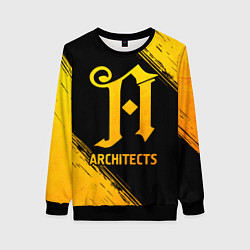 Свитшот женский Architects - gold gradient, цвет: 3D-черный