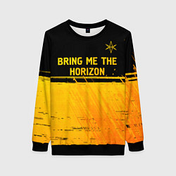 Женский свитшот Bring Me the Horizon - gold gradient посередине