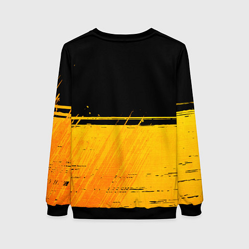 Женский свитшот Thirty Seconds to Mars - gold gradient посередине / 3D-Черный – фото 2