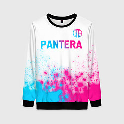 Женский свитшот Pantera neon gradient style посередине