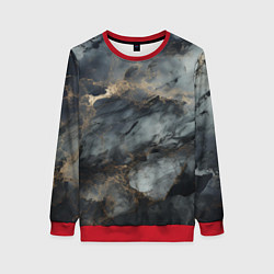 Женский свитшот Темно-серый мрамор