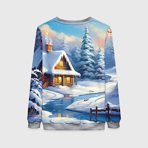 Женский свитшот Крошечный дракон зимы 2024 / 3D-Меланж – фото 2