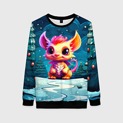 Женский свитшот Маленький пушистый дракошка