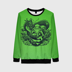 Женский свитшот Дракон и Дед Мороз азиат