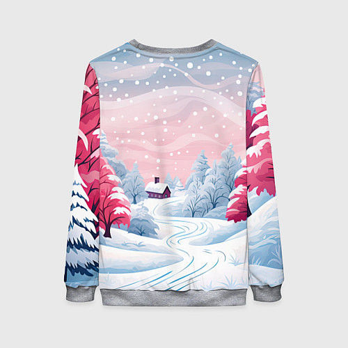 Женский свитшот Символ нового 2024 года / 3D-Меланж – фото 2