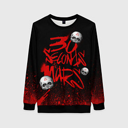 Женский свитшот Thirty seconds to mars skulls