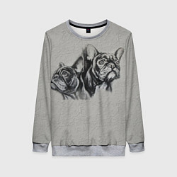 Женский свитшот Французские бульдоги пара