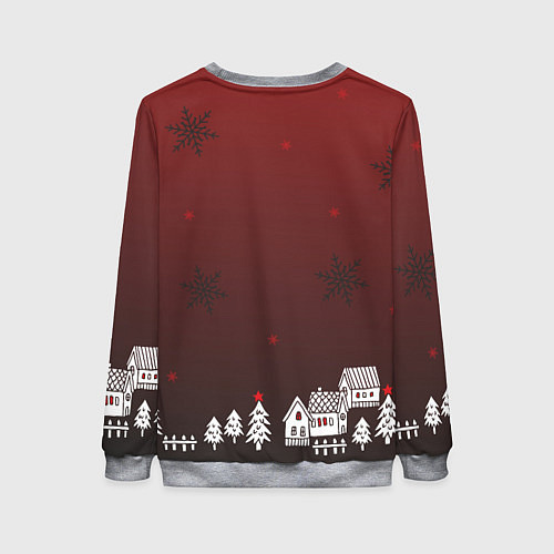 Женский свитшот Я принес вам 2024 красный дракон / 3D-Меланж – фото 2