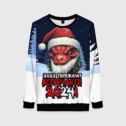 Женский свитшот Красный злой дракон 2024