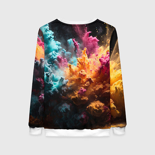 Женский свитшот Яркий цветовой взрыв / 3D-Белый – фото 2